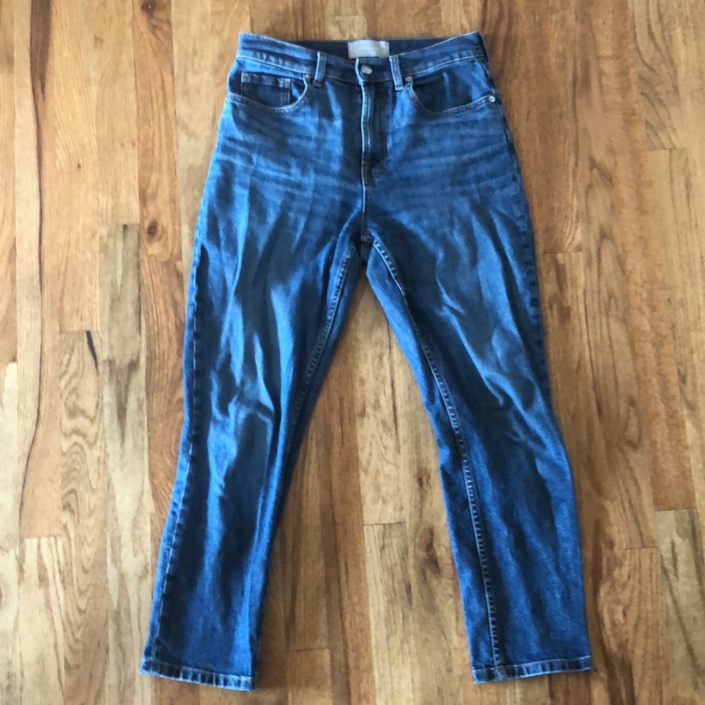 Everlane high rise ankle straight jeans